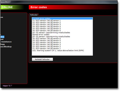 MaxxECU MTune feldiagnostik