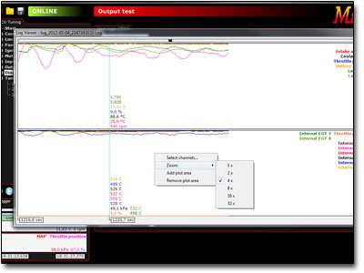 MaxxECU MTune loggfönster