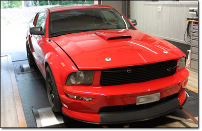 Effektmätning Ford Mustang GT - Orginal ECU