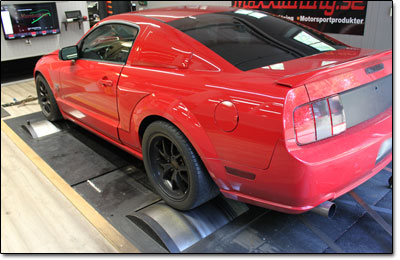 Effektmätning Ford Mustang GT - Orginal ECU