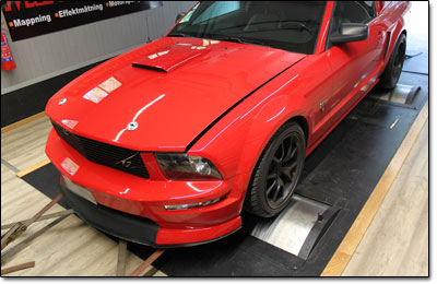 Effektmätning Ford Mustang GT - Orginal ECU